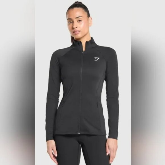 Gymshark Tops - Gymshark Training Black Zip Up Jacket size Small